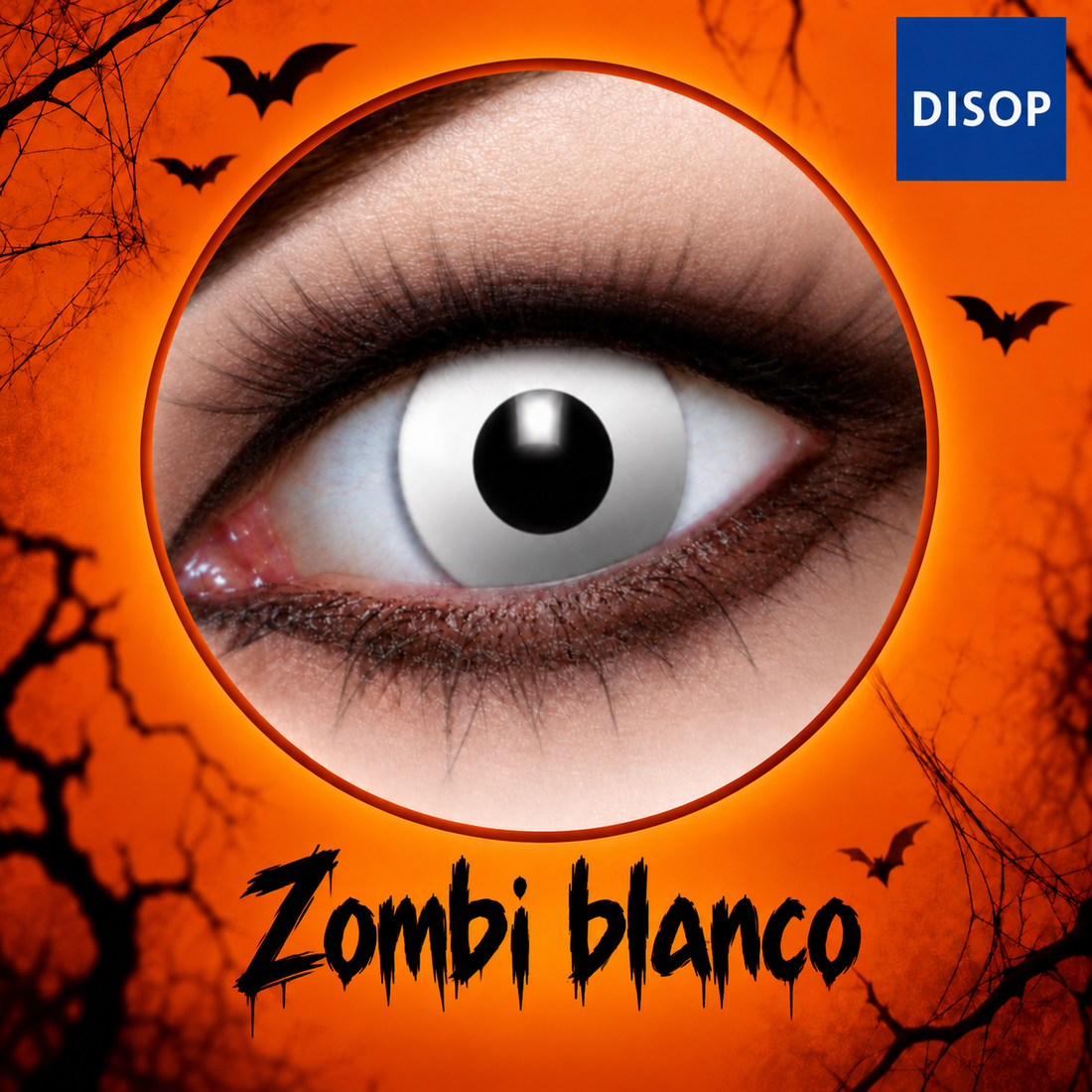 Lentillas Halloween Zombi Blanco de DISOP